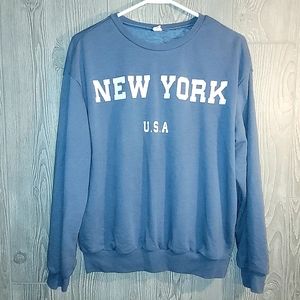 SHEIN teen New York Pullover Sweatshirt- 14Y